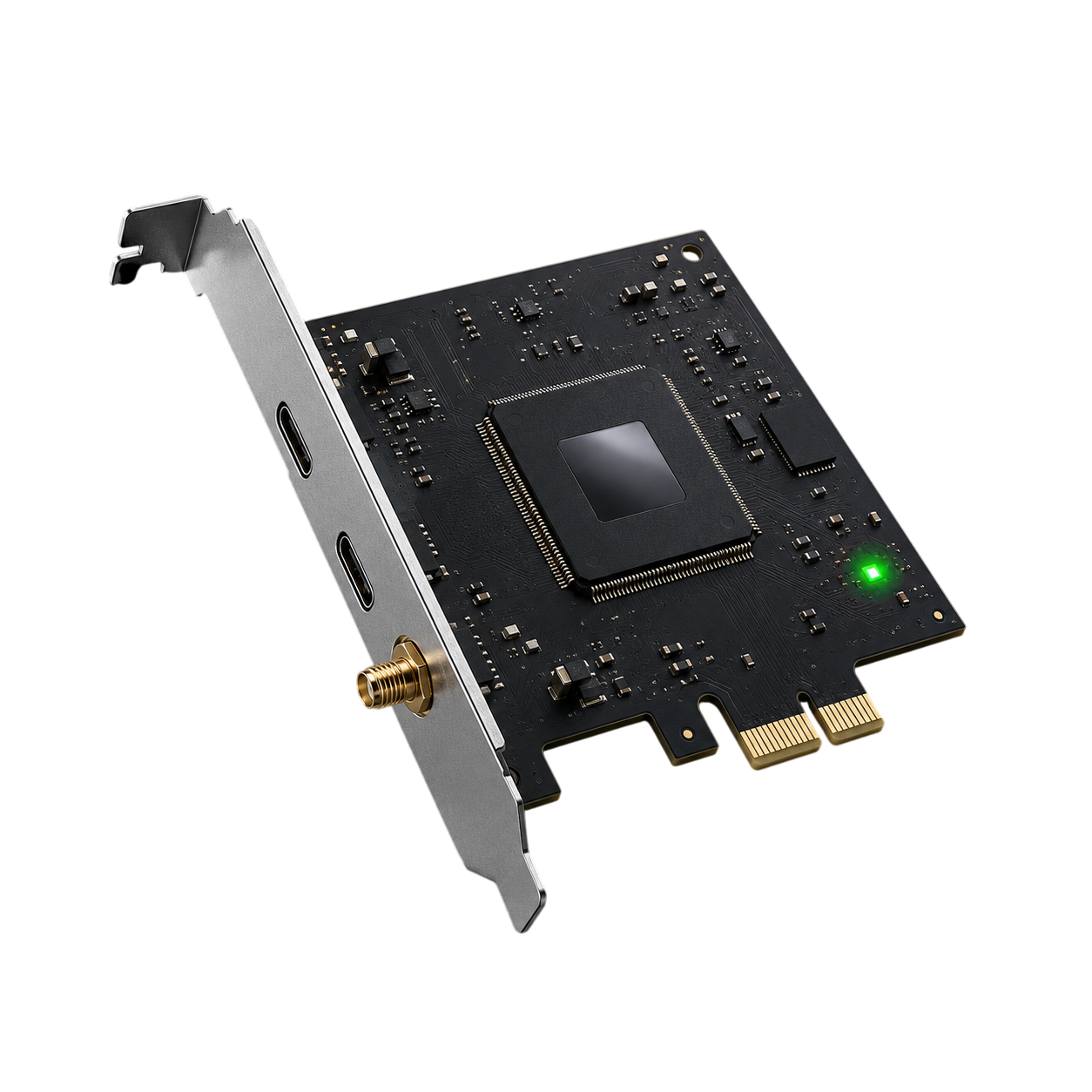 External DMA hardware with a green indicator light